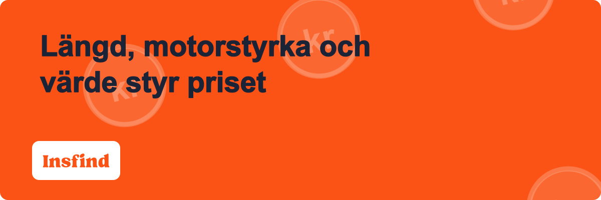 Längd, motorstyrka och värde styr priset