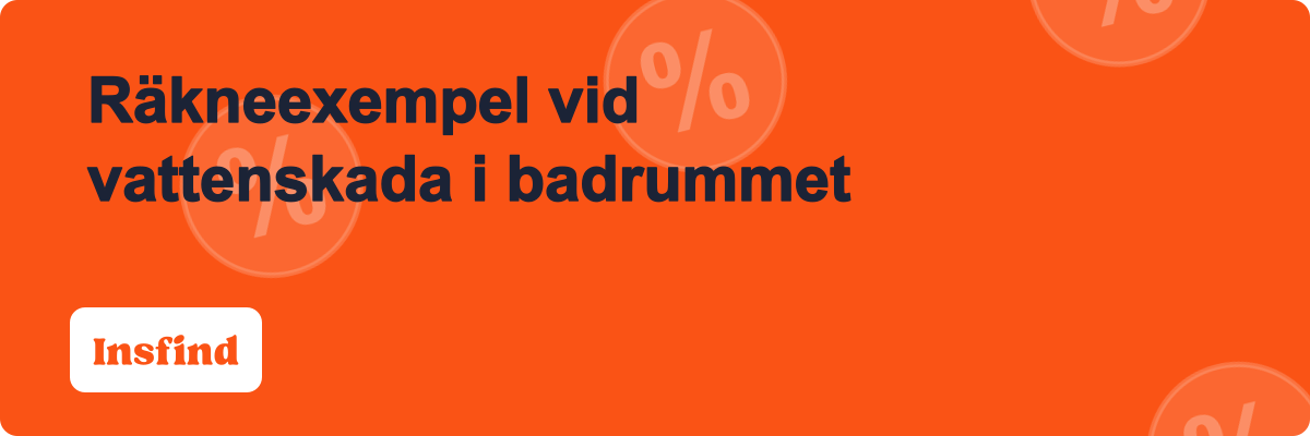 Räkneexempel vid vattenskada i badrummet