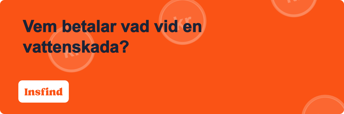 Vem betalar vad vid en vattenskada?