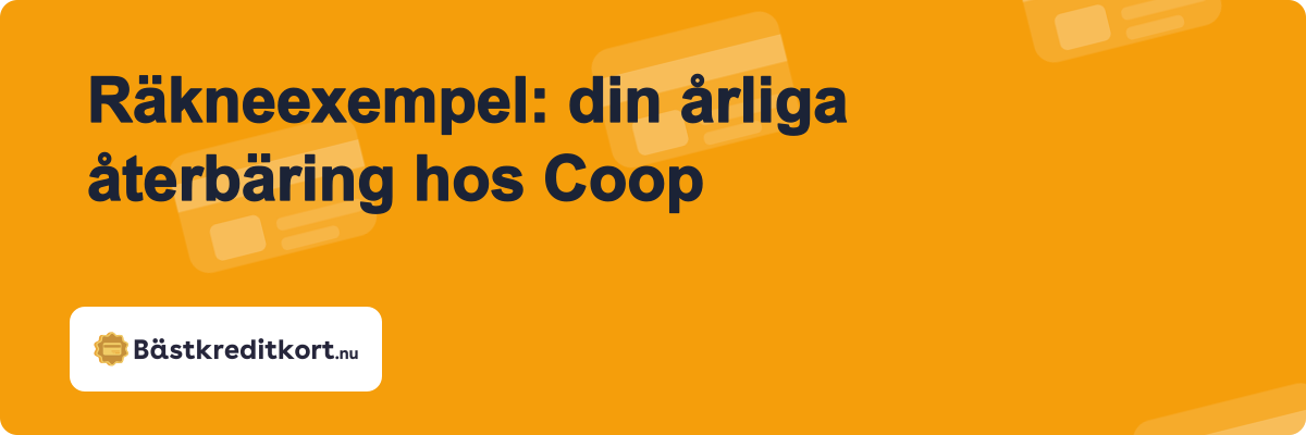 Räkneexempel: din årliga återbäring hos Coop