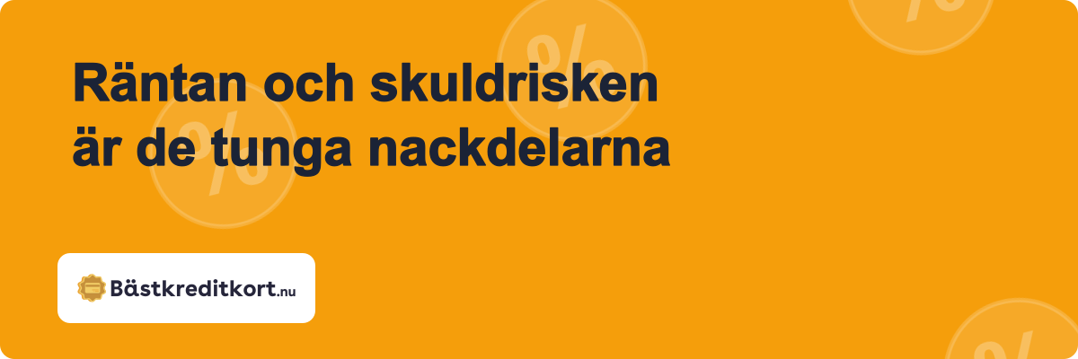 Räntan och skuldrisken är de tunga nackdelarna