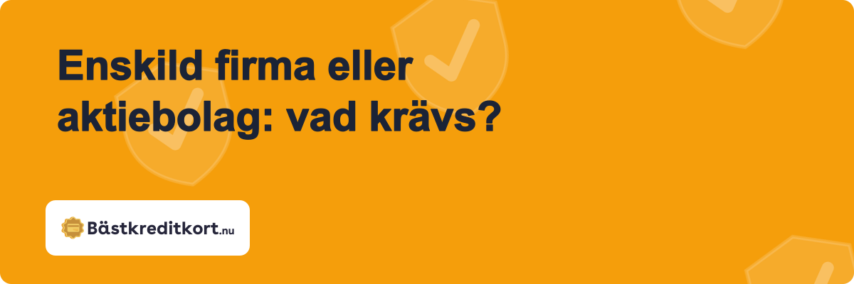 Enskild firma eller aktiebolag: vad krävs?