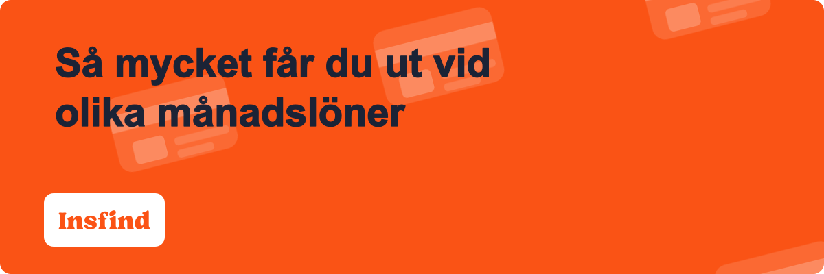 Så mycket får du ut vid olika månadslöner