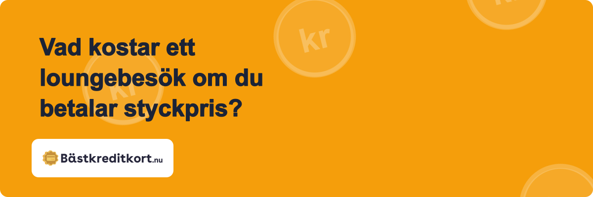Vad kostar ett loungebesök om du betalar styckpris?