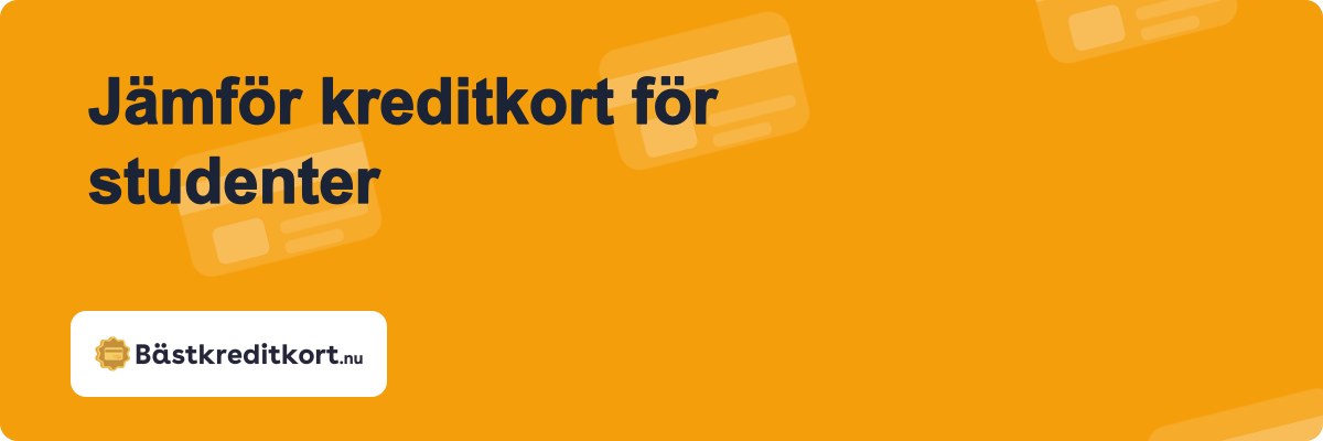 Jämför kreditkort för studenter