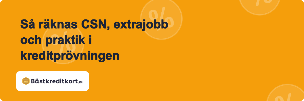 Så räknas CSN, extrajobb och praktik i kreditprövningen