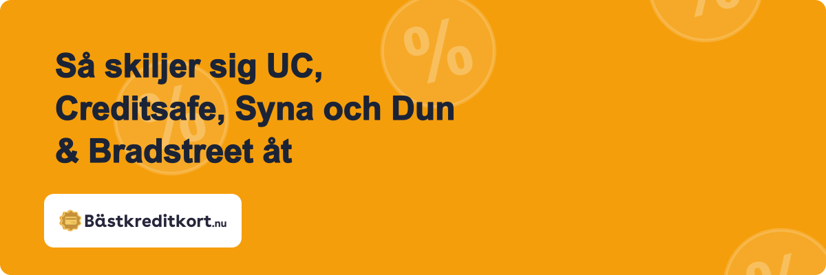 Så skiljer sig UC, Creditsafe, Syna och Dun