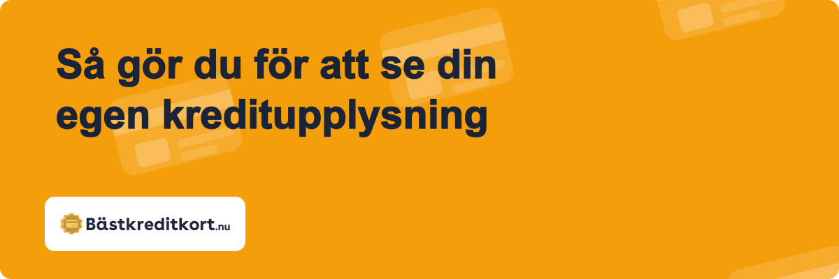 Så gör du för att se din egen kreditupplysning