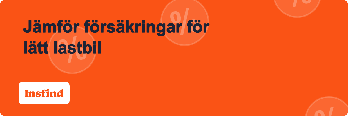 Jämför försäkringar för lätt lastbil