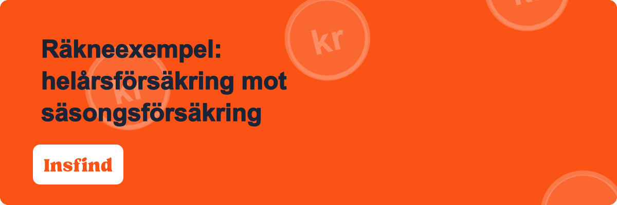 Räkneexempel: helårsförsäkring mot säsongsförsäkring