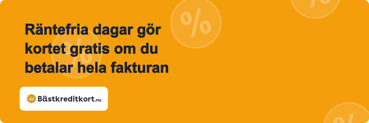 Räntefria dagar gör kortet gratis om du betalar hela fakturan