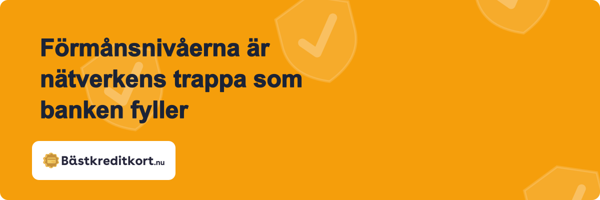 Förmånsnivåerna är nätverkens trappa som banken fyller